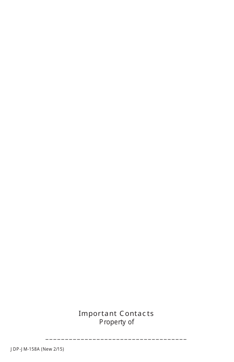 Form JDP-JM-158A Contacts Card - Connecticut, Page 3