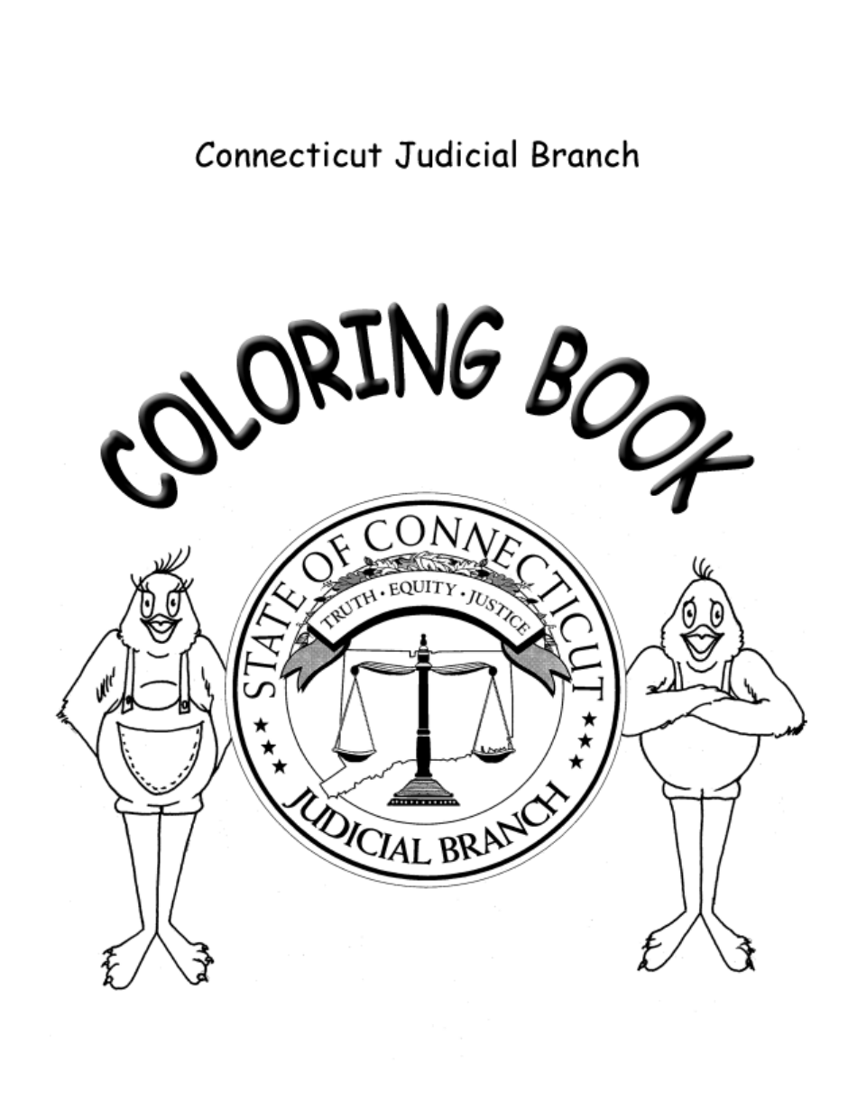 Corthouse Tour Coloring Book - Connecticut, Page 1