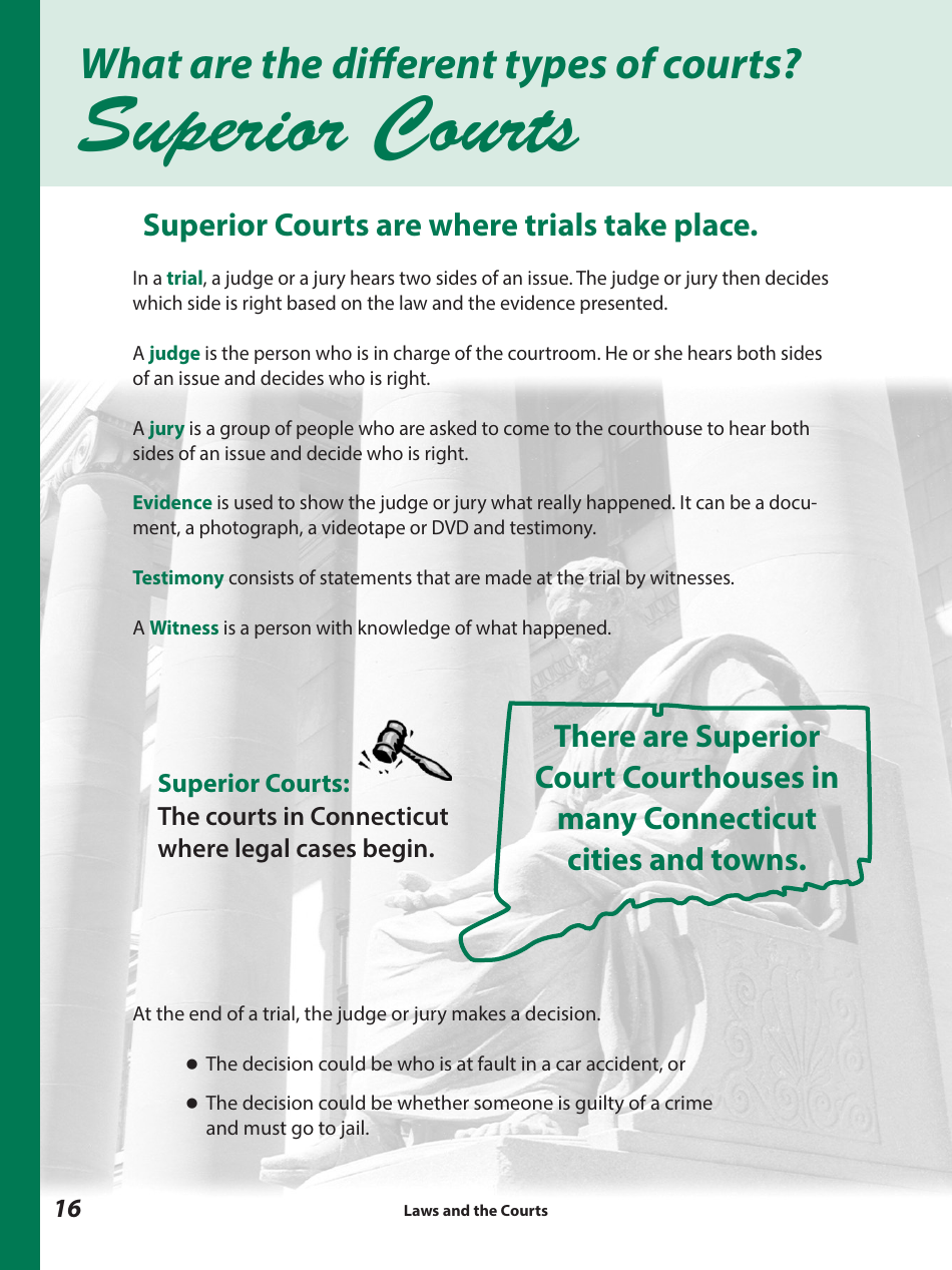 Laws and the Courts - a Workbook for Upper Elementary Students - Connecticut, Page 18