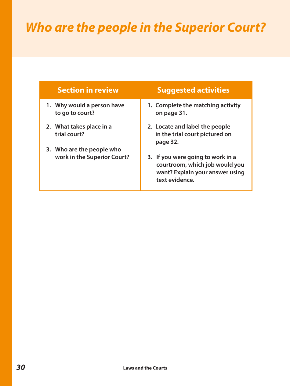 Laws and the Courts - a Workbook for Upper Elementary Students - Connecticut, Page 32