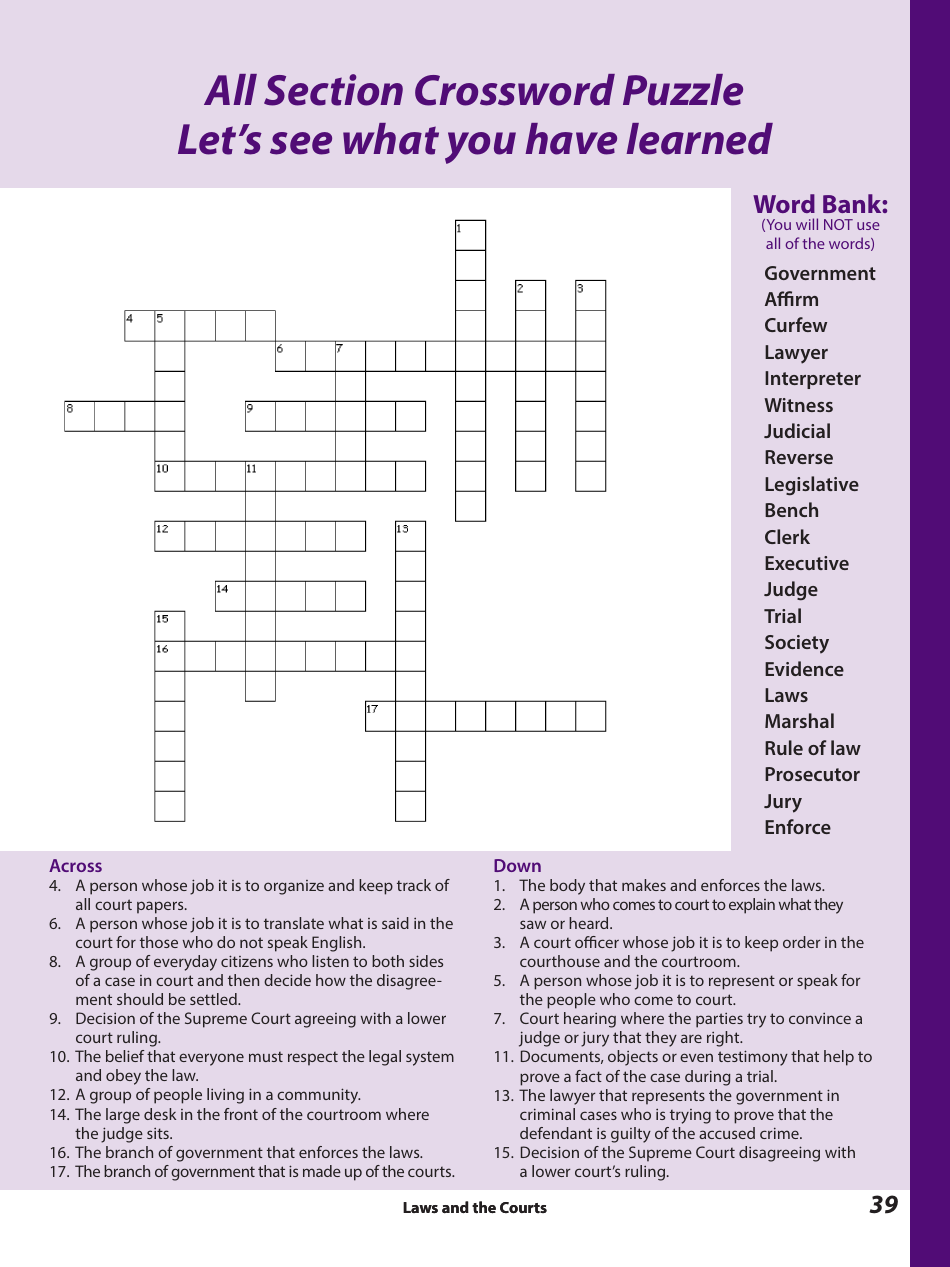 Laws and the Courts - a Workbook for Upper Elementary Students - Connecticut, Page 41