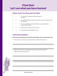 Laws and the Courts - a Workbook for Upper Elementary Students - Connecticut, Page 44