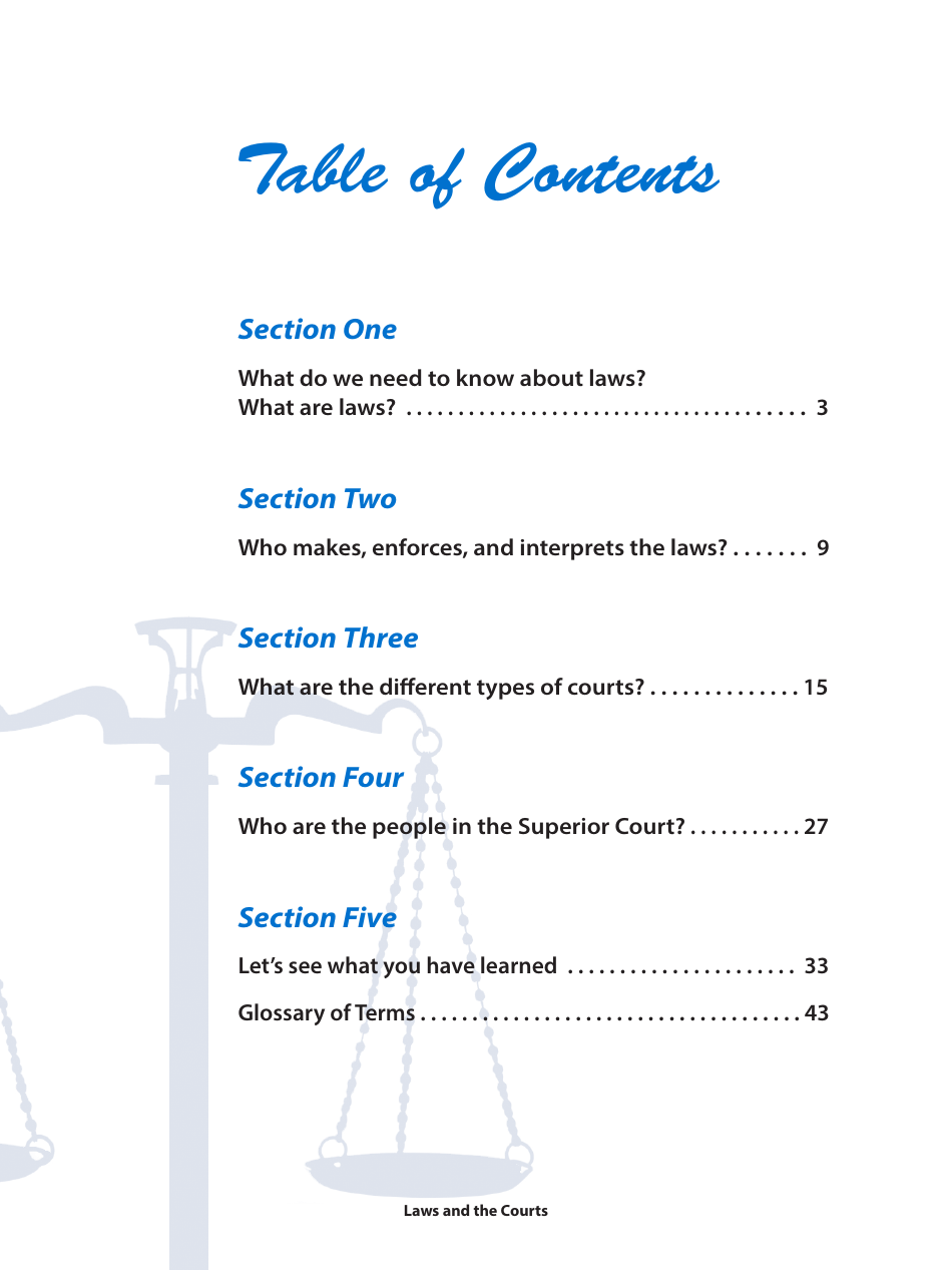 Laws and the Courts - a Workbook for Upper Elementary Students - Connecticut, Page 4