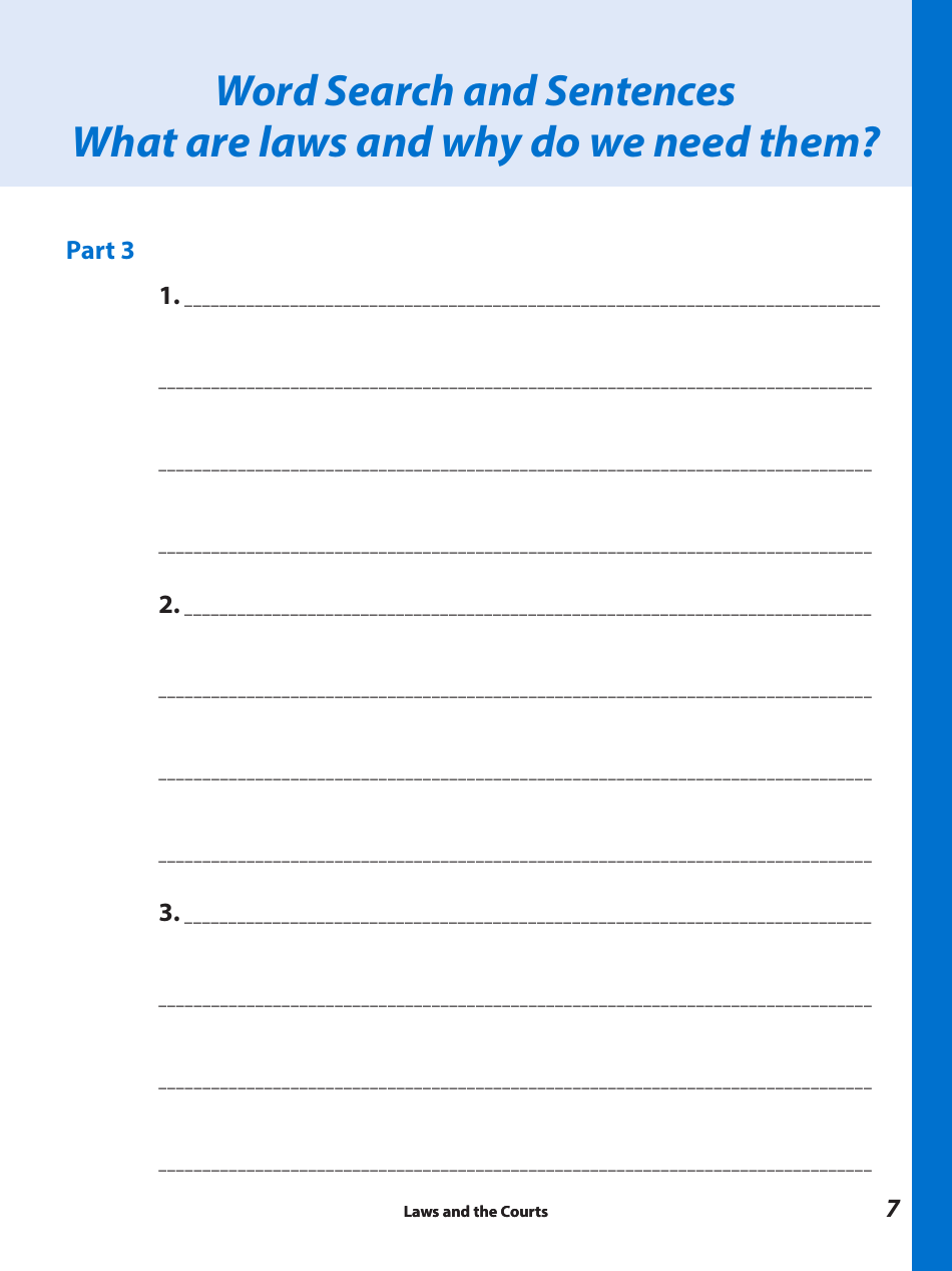 Laws and the Courts - a Workbook for Upper Elementary Students - Connecticut, Page 9