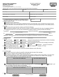Form JD-FM-177 Dissolution of Marriage (Divorce) Judgment - Connecticut