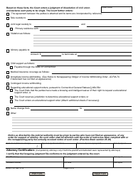Form JD-FM-177A Dissolution of Civil Union Judgment - Connecticut, Page 2