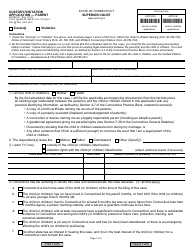 Document preview: Form JD-FM-161 Custody/Visitation Application - Parent - Connecticut
