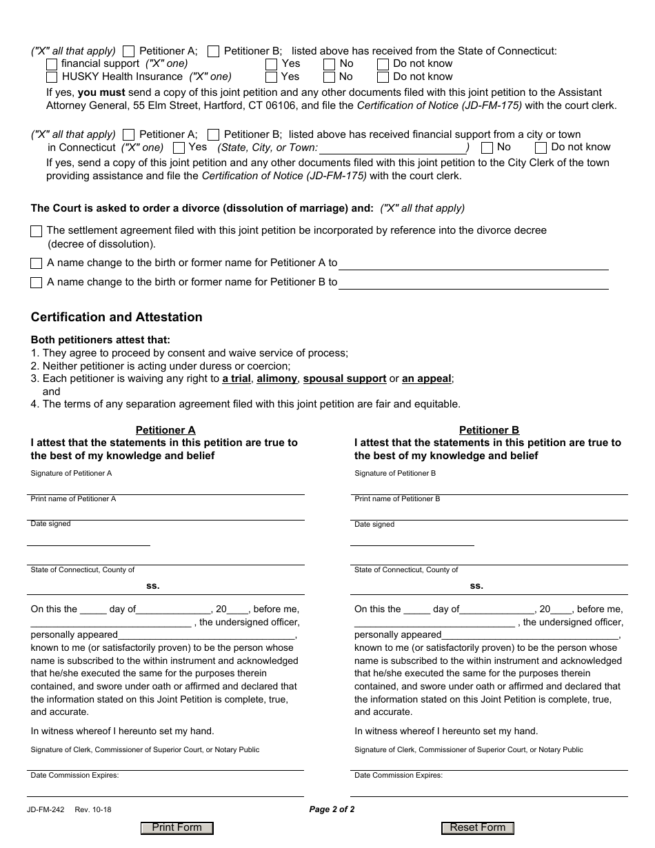 Form JD-FM-242 - Fill Out, Sign Online and Download Fillable PDF ...