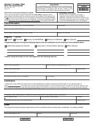 Form JD-CL-90 &quot;Request to Bring Items Into the Courthouse&quot; - Connecticut