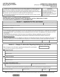 Document preview: Form JD-ES-145 Law Firm Juris Number Application or Changes - Connecticut