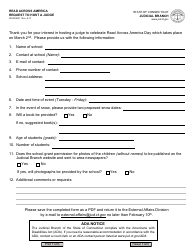 Document preview: Form JD-ES-290 Read Across America Request to Host a Judge - Connecticut