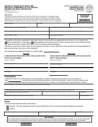 Form JD-FM-247 &quot;Motion to Waive Statutory Time Period by Agreement of the Parties - Divorce or Legal Separation&quot; - Connecticut