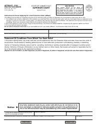 Document preview: Form JD-CV-144 Affidavit - Civil Protection Order - Connecticut