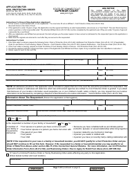 Document preview: Form JD-CV-143 Application for Civil Protection Order - Connecticut