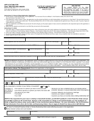 Form JD-CV-143 Application for Civil Protection Order - Connecticut
