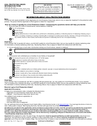 Form JD-CV-148 Civil Protection Order Information Form - Connecticut