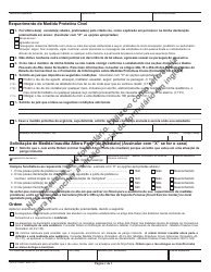 Form JD-CV-143PT Application for Civil Protection Order - Connecticut (Portuguese), Page 2