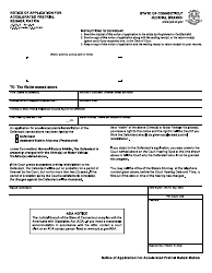 Document preview: Form JD-CR-10 Notice of Application for Accelerated Pretrial Rehabilitation - Connecticut (English/Spanish)