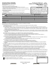 Formulario JD-CR-9S Solicitud Para El Programa De Rehabilitacion Acelerada - Connecticut (Spanish)
