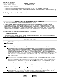 Document preview: Form JD-CR-105 Request by Victim of Sexual Act to Test Defendant for AIDS/Hiv - Connecticut