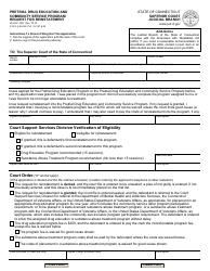 Document preview: Form JD-CR-118R Pretrial Drug Education and Community Service Program, Request for Reinstatement - Connecticut