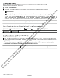 Form JD-CR-126P Pretrial School Violence Prevention Program, Application, Order, Disposition - Connecticut (Polish), Page 2