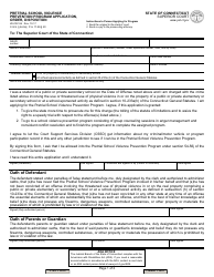 Document preview: Form JD-CR-126 Pretrial School Violence Prevention Program Application, Order, Disposition - Connecticut