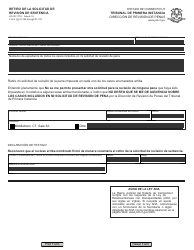 Form JD-CR-171 Withdrawal of Application for Review of Sentence - Connecticut (English/Spanish), Page 2