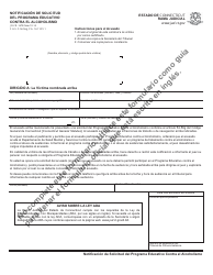 Document preview: Formulario JD-CR-167S Notificacion De Solicitud Del Programa Educativo Contra El Alcoholismo - Connecticut (Spanish)