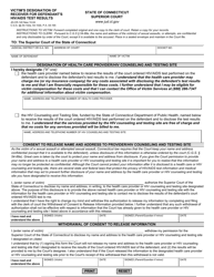Document preview: Form JD-CR-140 Victim's Designation of Receiver for Defendant's HIV/AIDS Test Results - Connecticut