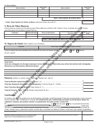 Form JD-FM-6PT-SHORT Financial Affidavit - Connecticut (Portuguese), Page 4