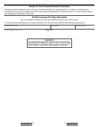 Form JD-FM-125 &quot;Order to Maintain Health Insurance for Minor Child(Ren)&quot; - Connecticut, Page 2