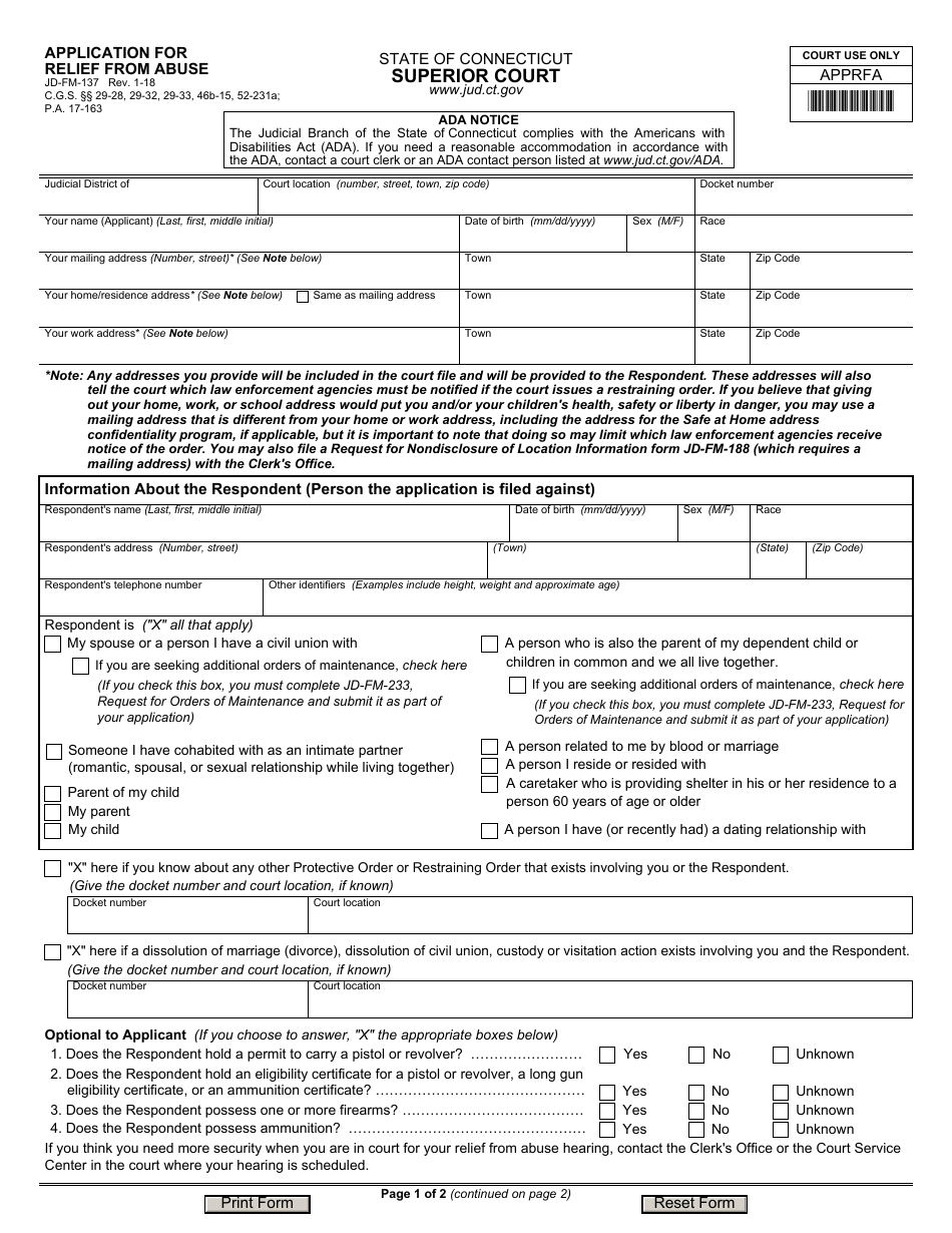 Form JD-FM-137 - Fill Out, Sign Online and Download Fillable PDF ...