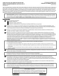 Form JD-FM-257 Applying for a Restraining Order Under Section 46b-15 Checklist - Connecticut (English/Spanish), Page 2