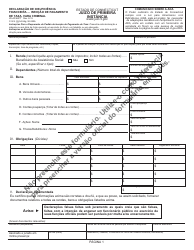 Form JD-AP-48PT Affidavit of Indigency - Fee Waiver, Criminal - Connecticut (Portuguese)