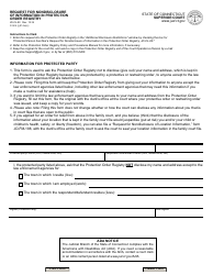 Document preview: Form JD-CL-80 Request for Nondisclosure of Information in Protection Order Registry - Connecticut