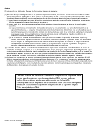 Formulario JD-HM-5S Proceso Sumario (Desalojo) Contestacion a La Demanda - Connecticut (Spanish), Page 2