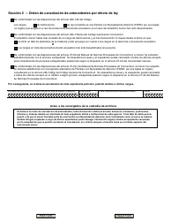 Formulario JD-JM-12S &quot;Cancelacion De Antecedentes: Solicitud Y Orden&quot; - Connecticut (Spanish), Page 2
