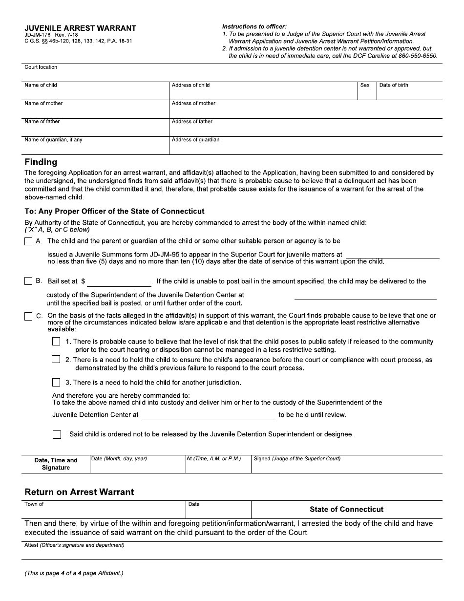 Form JD-JM-176 - Fill Out, Sign Online and Download Fillable PDF ...