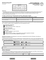 Form JD-VS-3 Notice of Application - Connecticut