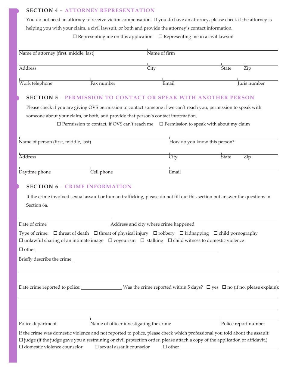 Form JD-VS-8EI Emotional Injury Application - Connecticut, Page 2