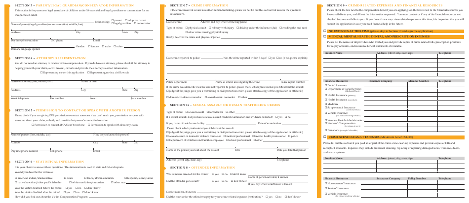 Form JD-VS-8PI Personal Injury Compensation - Application - Connecticut, Page 3