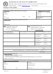 Form CXC-1-1.0 &quot;Request for Copies&quot; - Connecticut