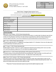 Document preview: Bulk Data/Images Subscription Form - Connecticut