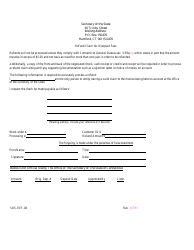 Form SOS-REF-08 Refund Claim for Overpaid Fees - Connecticut, Page 2