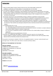 Certificate of Amendment - Limited Liability Company-Domestic - Connecticut, Page 2