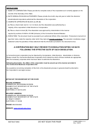Form CDRS-1-1.0 Certificate of Dissolution - Stock Corporation - Connecticut, Page 2