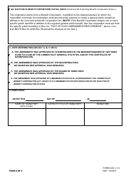 Form CAS-1-1.0 Certificate of Amendment - Stock Corporation - Connecticut, Page 2