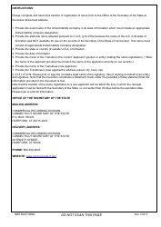 Transfer of Registration of Name - Foreign Limited Liability Company - Connecticut, Page 2