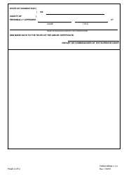 Form DRSN-1-1.0 Certificate of Dissolution - Religious Corporation - Connecticut, Page 2